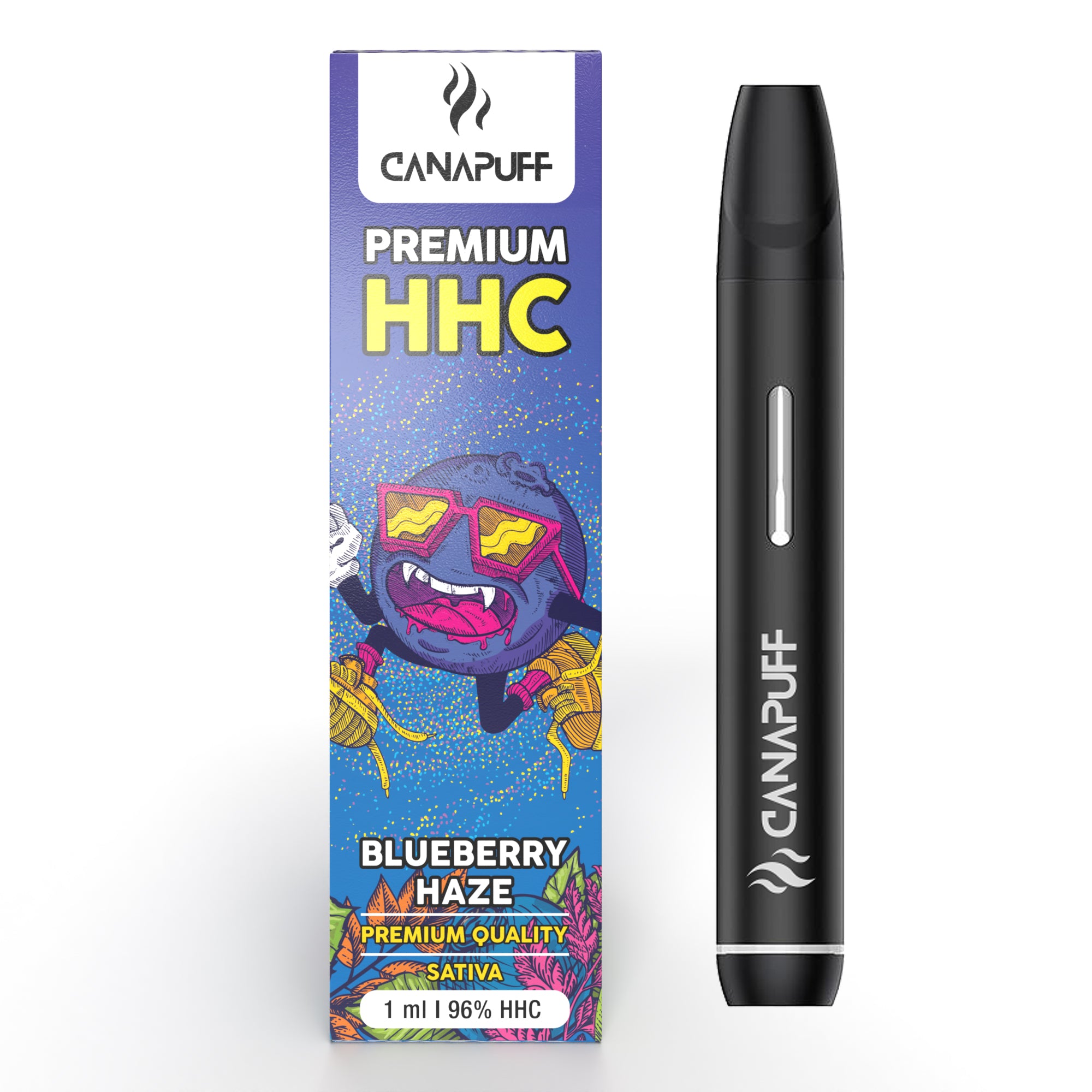 BLUEBERRY HAZE 96% HHC - CanaPuff - ONE USE - 1ml