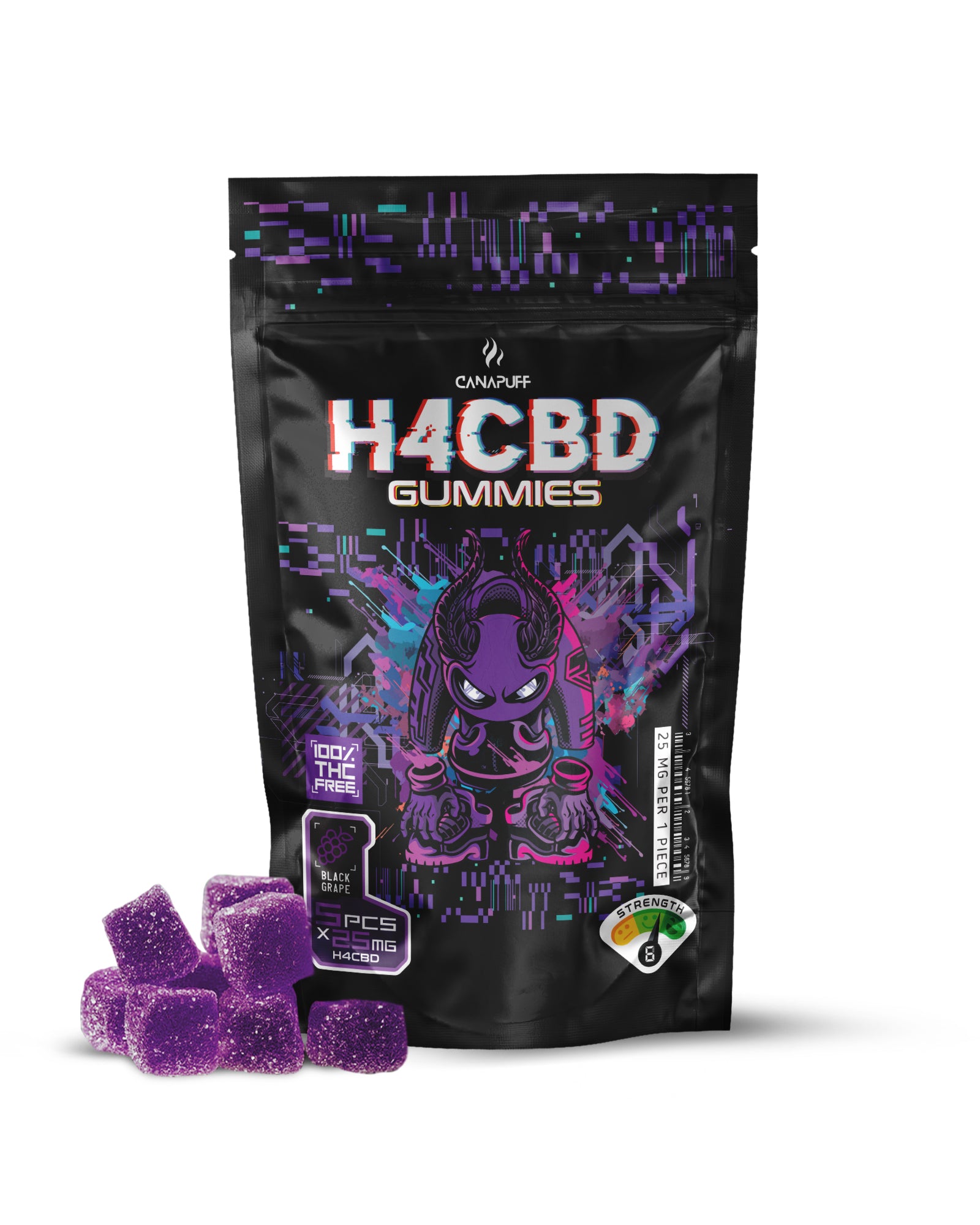 H4CBD Gummies Black Grape (doypack) 2