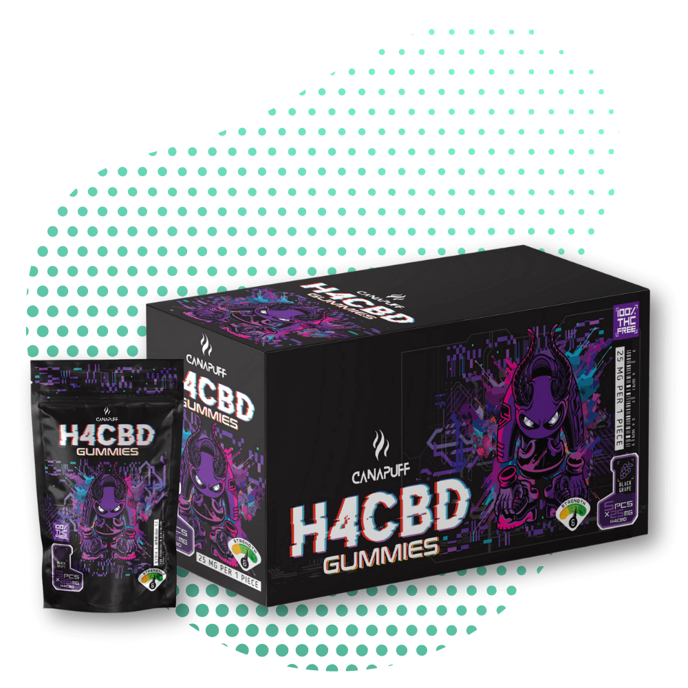 Canapuff - H4CBD Gummies - Black Grape Canapuff