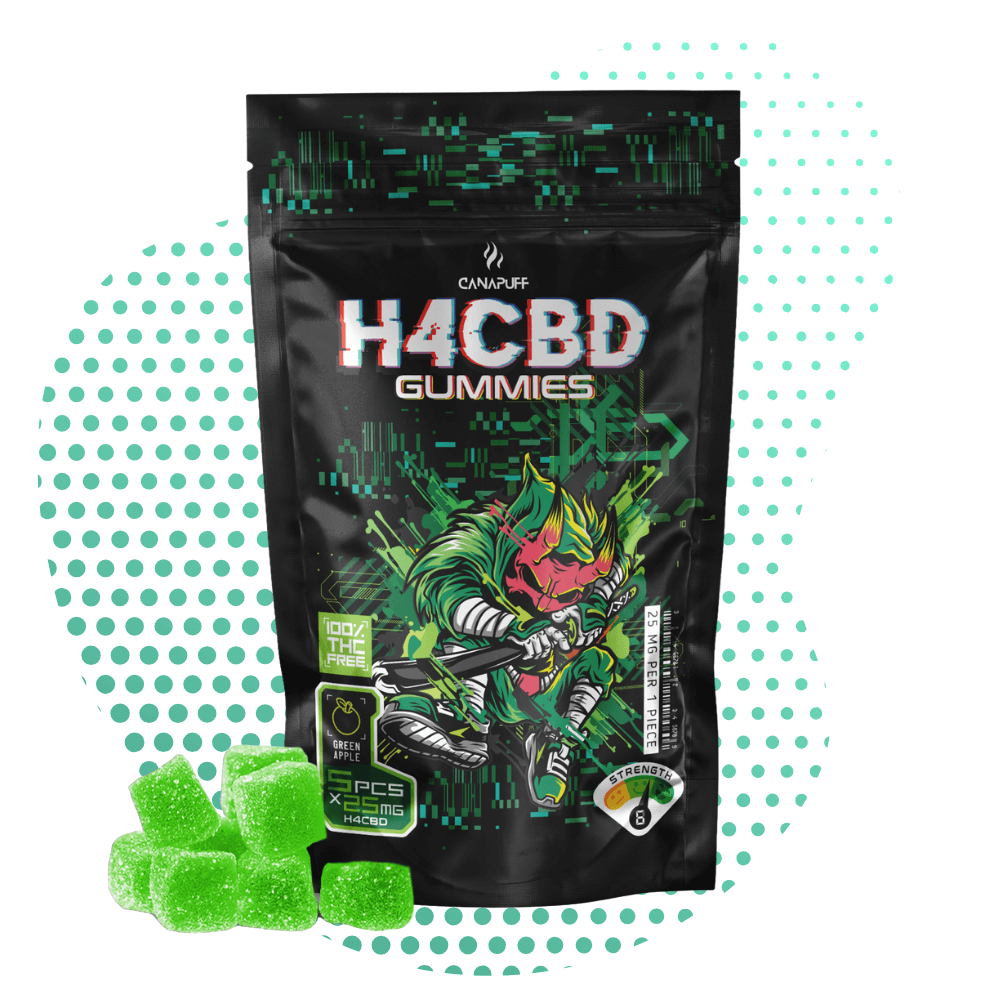 Canapuff - H4CBD Gummies - Green Apple Canapuff