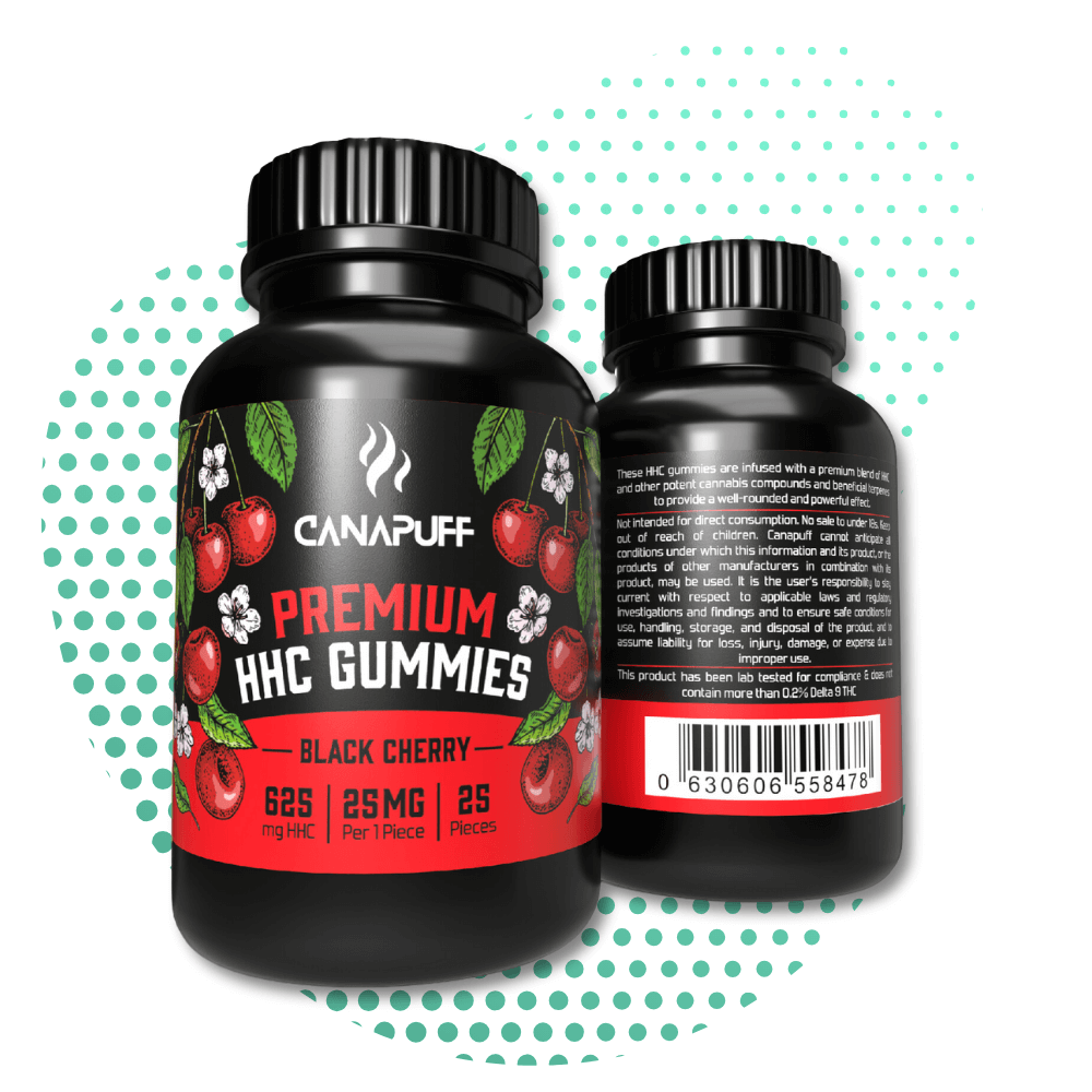 Canapuff HHC Gummies - Schwarze Kirsche - 20 Stück