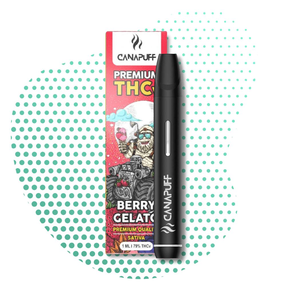 BERRY GELATO 79% THCv - CanaPuff - ONE USE - 1ml Canapuff