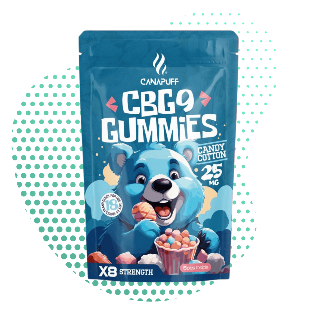 Canapuff CBG9 Gummies Candy Cotton