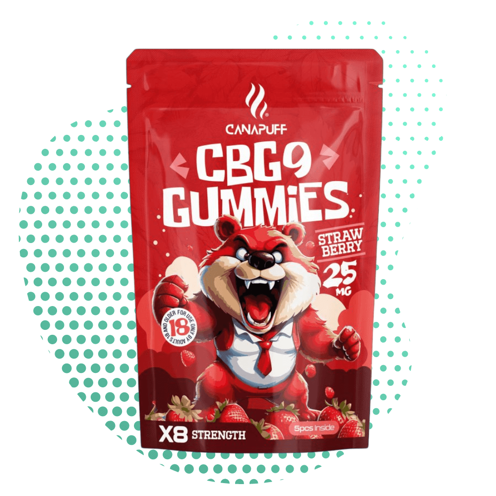 Canapuff - CBG9 Gummies - Strawberry Canapuff