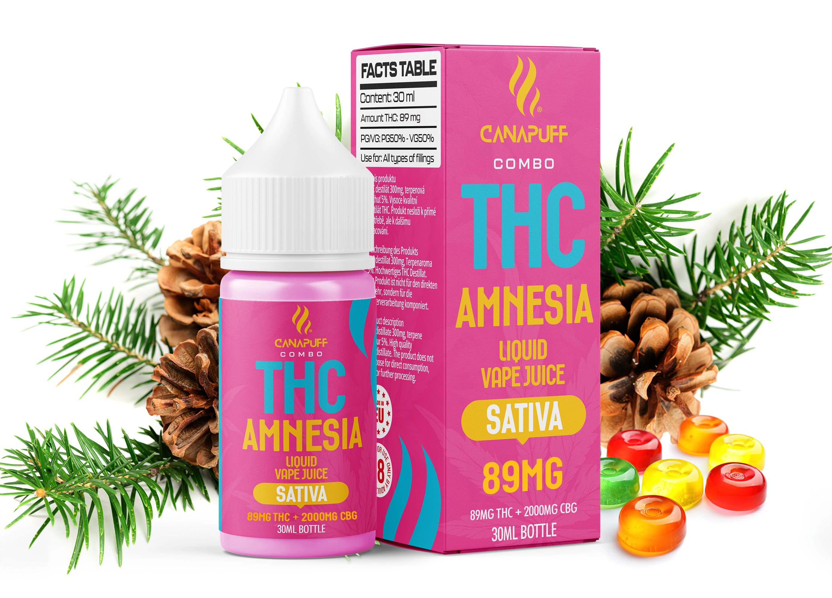 THC Liquid 89mg - Amnesia Canapuff